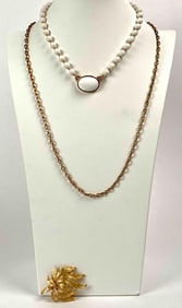 Vintage Trifari and Crown Trifari Necklaces and Brooch