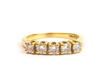 14K Gold and Diamond Anniversary Ring