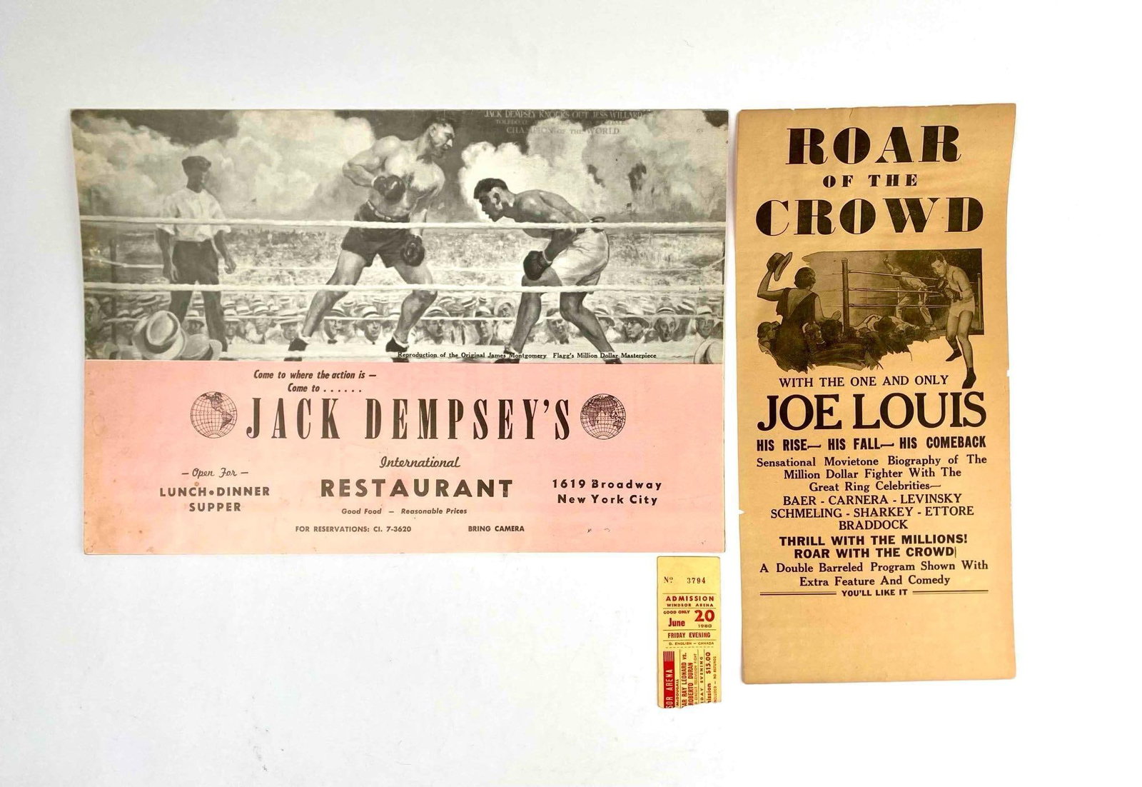Lot of Vintage Boxing Ephemera (Joe Louis and Jack Dempsey) (1 of 8)