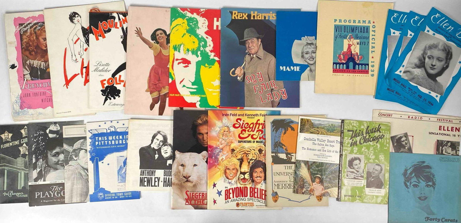 23 Vintage Theater and Concert Programs and Flyers (1 of 11)