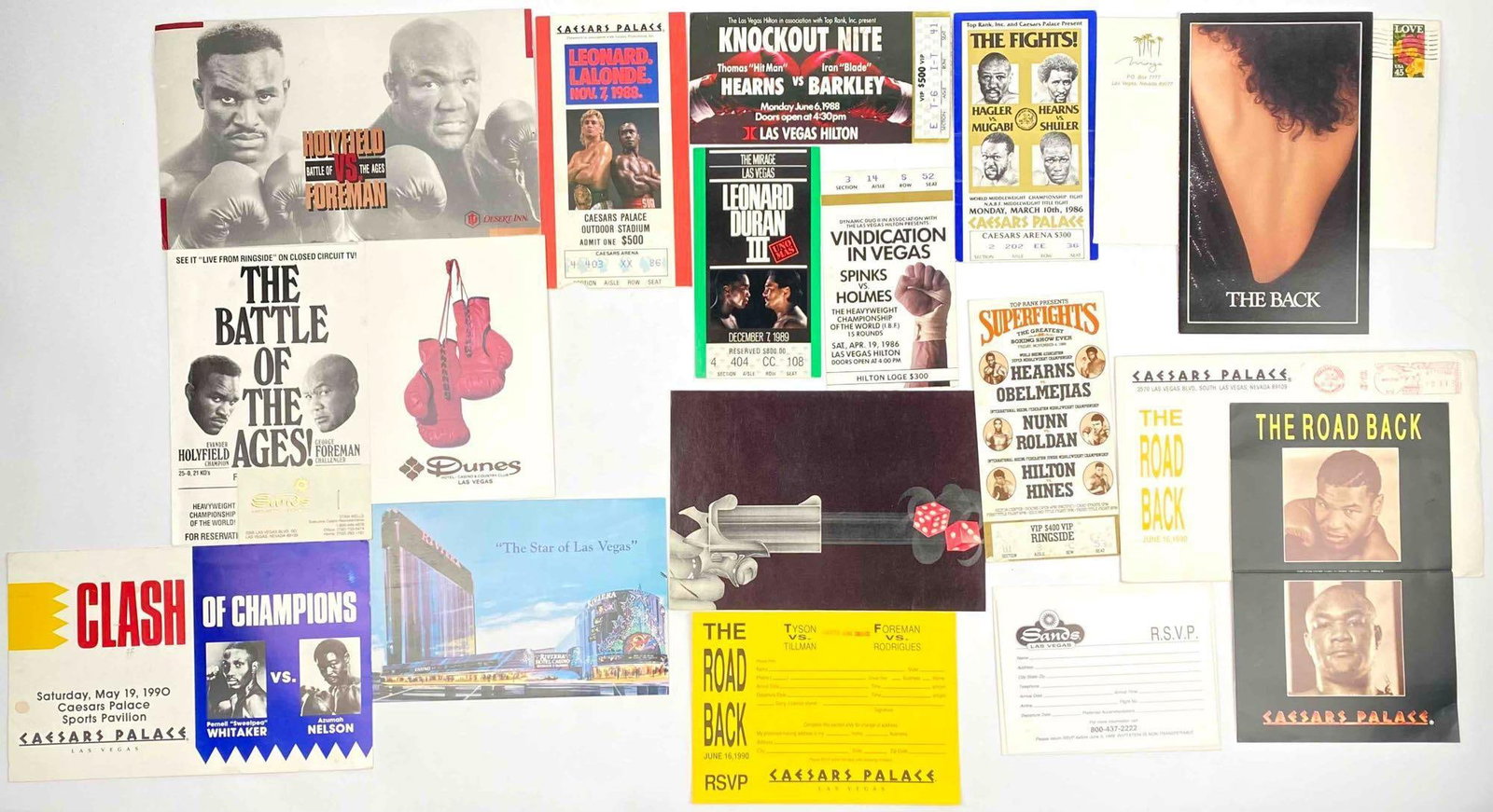 Boxing Ticket Stubs and Programs (1986 - 1989) (1 of 12)