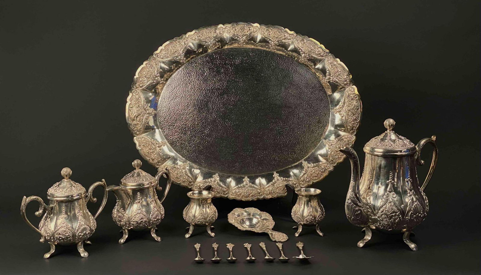 1930's Coin Silver Jogja Tea Service (1 of 13)