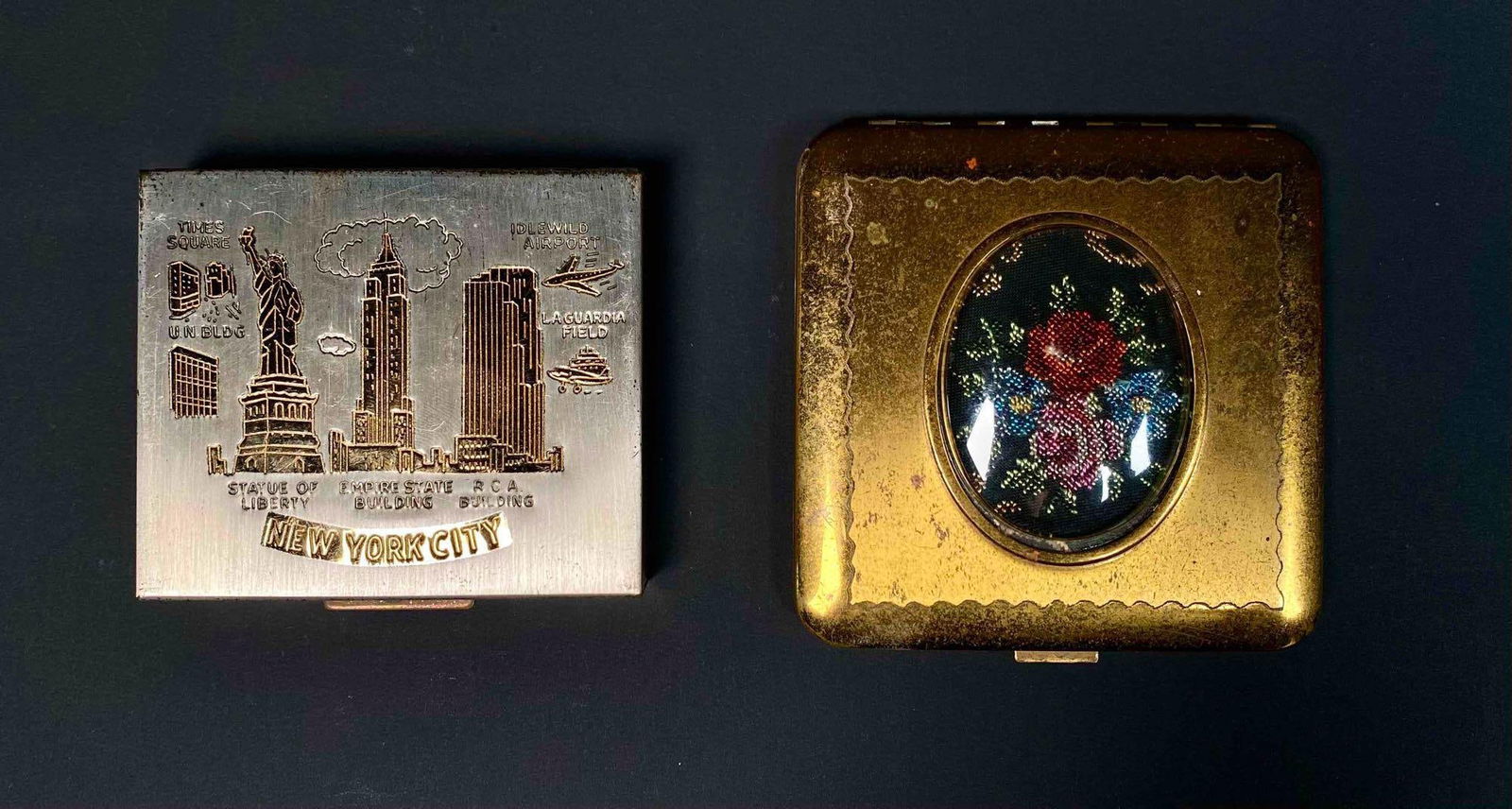 New York City Petty Cash Box and Dorset Fifth Avenue Needlepoint Compact Mirror (1 of 9)