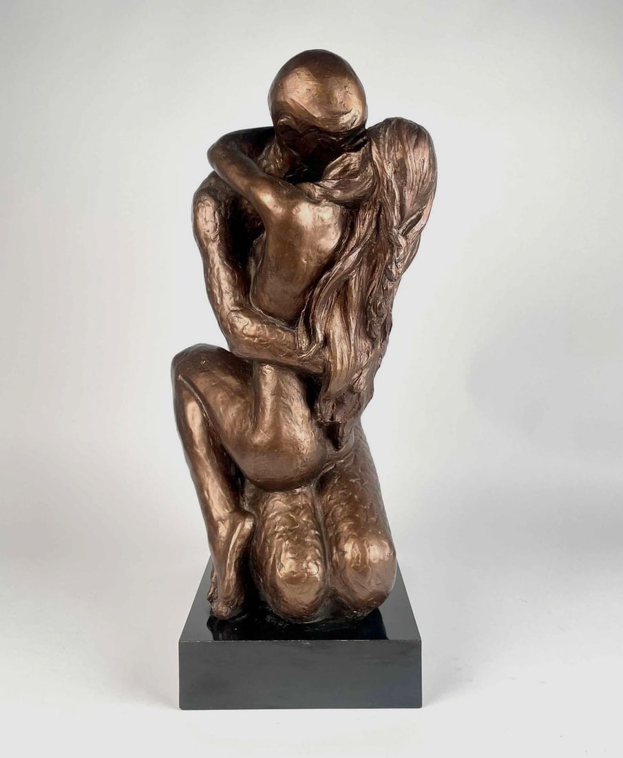 Austin Productions "Couple Embracing Bronze" Sculpture (1981) (1 of 11)