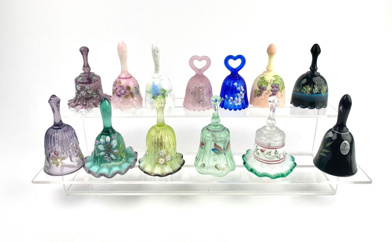 12 Hand-Painted Fenton Glass Bells (1 of 12)