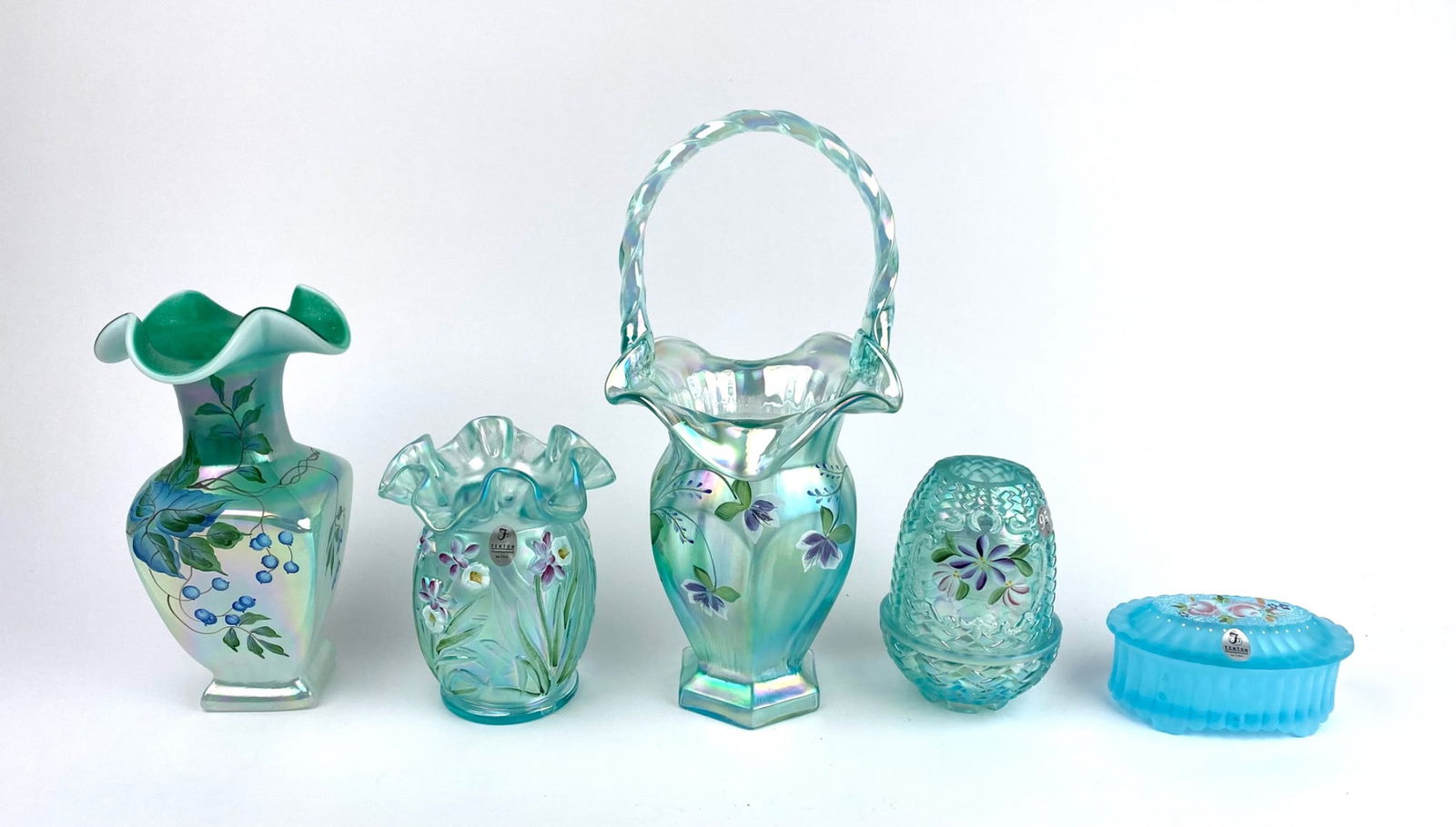 Lot of 5 Opalescent Fenton Glass Pieces (1 of 9)