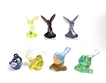Fenton Glass Birds and Hummingbirds