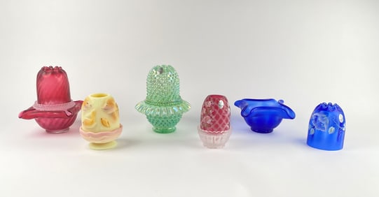 Fenton Glass Fairy Lamps (Set of Six)