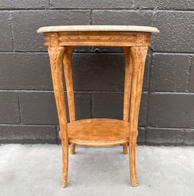 Oval Table with Marble Top