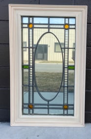 Large Stained Glass Style Mirror
