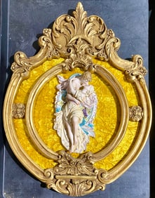 Capodimonte-Style Porcelain Wall Plaque