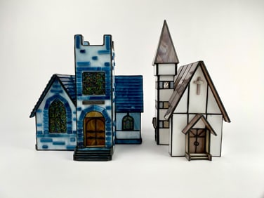 Vitreville Stained Glass Trinity Church and Bavarian Chapel in Original Boxes?