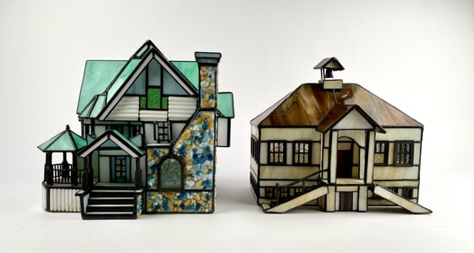 Vitreville Forma Vitrum Stained Glass Brookview B&B and Maplewood Elementary in Original Boxes