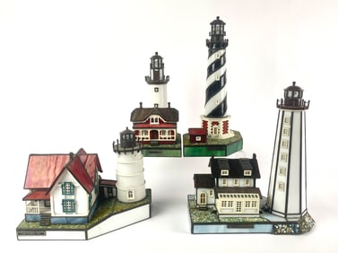 Four Forma Vitrum Stained Glass Lighthouses