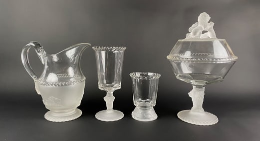 Gillinderd Sons Frosted Lions Glass Set