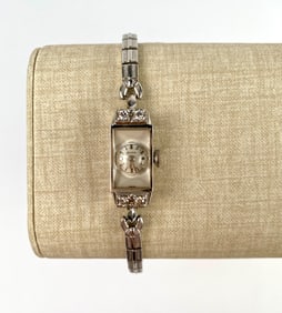 14K White Gold Bulova Ladies Watch with 10K Speidel Band