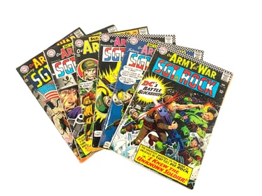 Collection of DC Comics Our Army at War Featuring Sgt. Rock Issues
