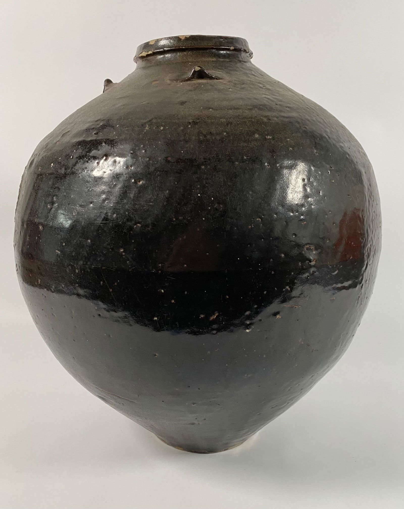 Black Glazed Earthenware Storage Jar (1 of 12)