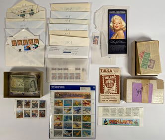 Collection of Stamps and Canadian Banknotes