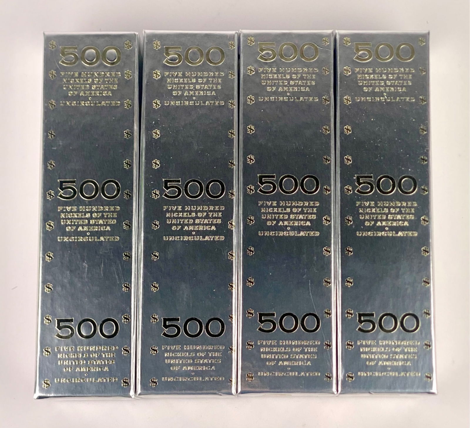 Set of 4 World Reserve Monetary Exchange $25 Rolls of Uncirculated Nickels (1 of 9)