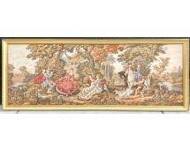 Large Framed French Style Woven Tapestry