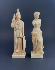 Pair of Resin Sculptures of Athena and Venus de Milo