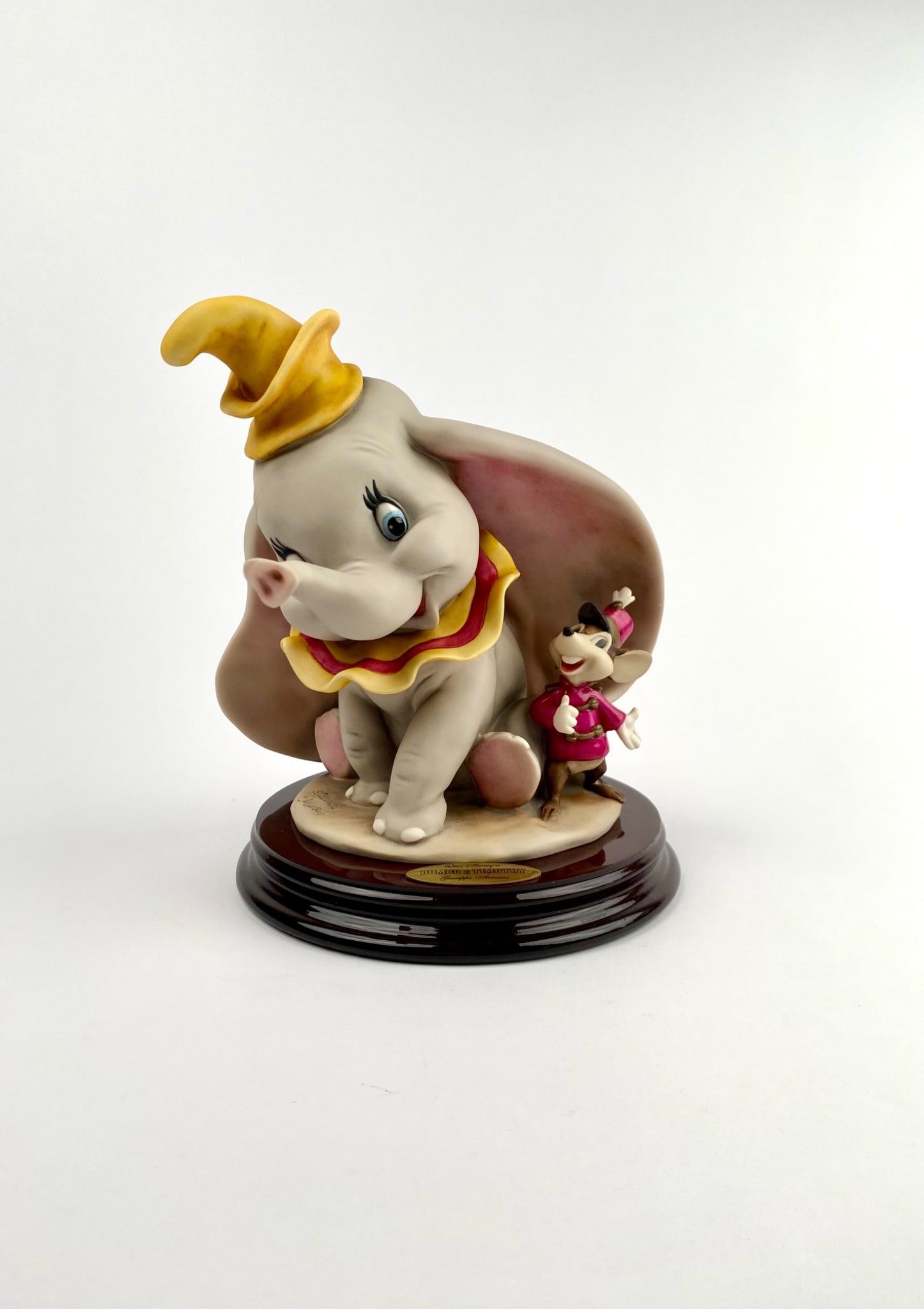 Disney Dumbo & Timothy by Giuseppe Armani (Original Box): Walt Disneyâ€™s Dumbo & Timothy figurine created by Giuseppe Armani for Florence Ceramics. Made of hand-painted porcelain with a glossy finish. The base is inscribed with the artist&#