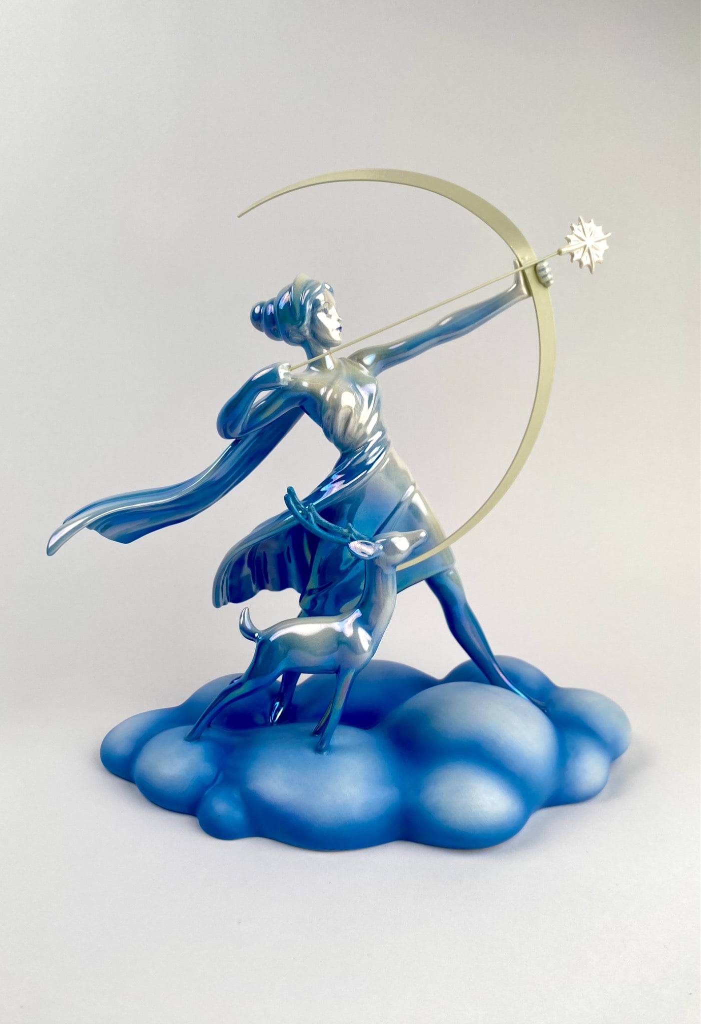 Disney Diana Goddess of the Hunt Fantasia (COA Original Box): Walt Disney Classics Collection sculpture of Diana, the Goddess of the Hunt, from Fantasia. Made of porcelain with iridescent and metallic finishes. Part of a limited edition of 1945 pieces; this is n