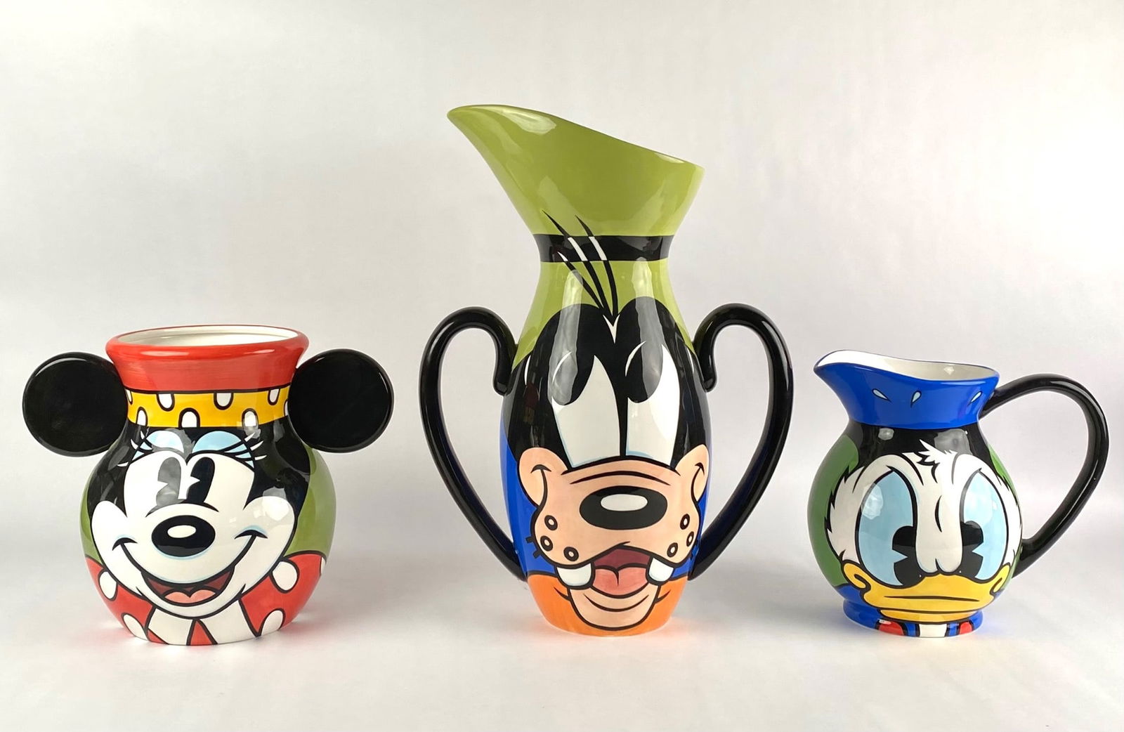 Disney-Themed Ceramic Pitchers Mickey, Goofy, and Donald (1 of 10)
