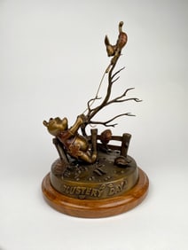 Bill Toma Disney Blustery Day Winnie the Pooh Bronze Sculpture