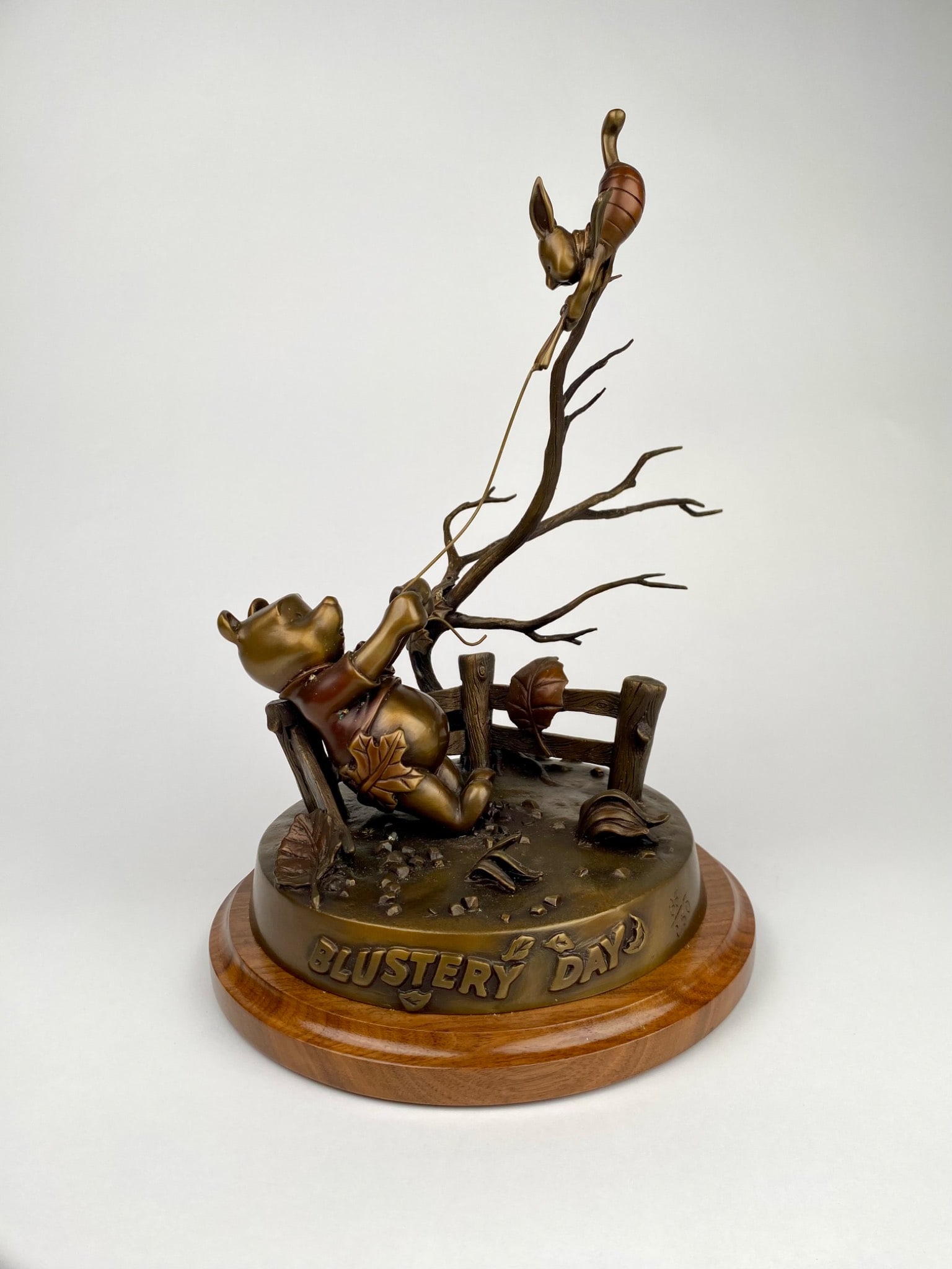 Bill Toma Disney Blustery Day Winnie the Pooh Bronze Sculpture (1 of 12)