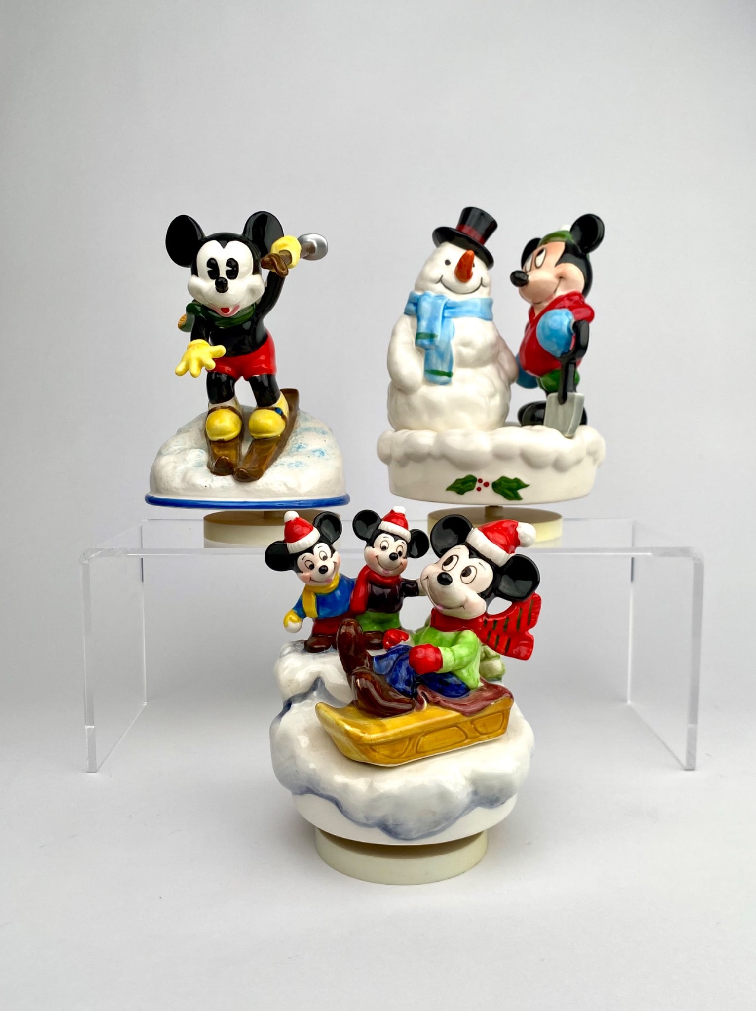 Set of Three Walt Disney Musical Figurines Featuring Mickey Mouse (1 of 12)