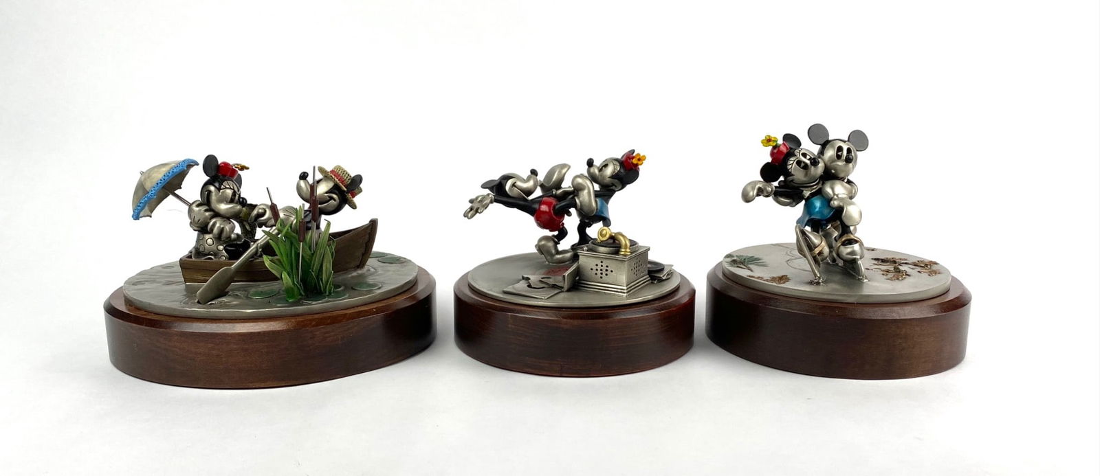 Set of Three Disney Chilmark Pewter Of Mickey and Minnie Mouse (1 of 12)