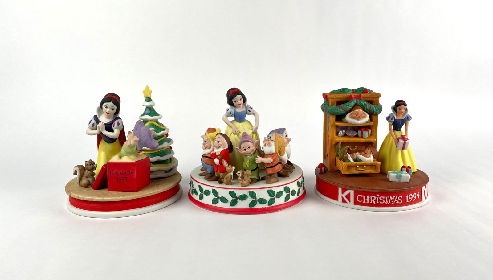 Set of Three Disney Snow White Christmas Figurines (1 of 12)