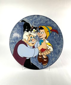 Disney Plate Signed by Frank Thomas and Ollie Johnston
