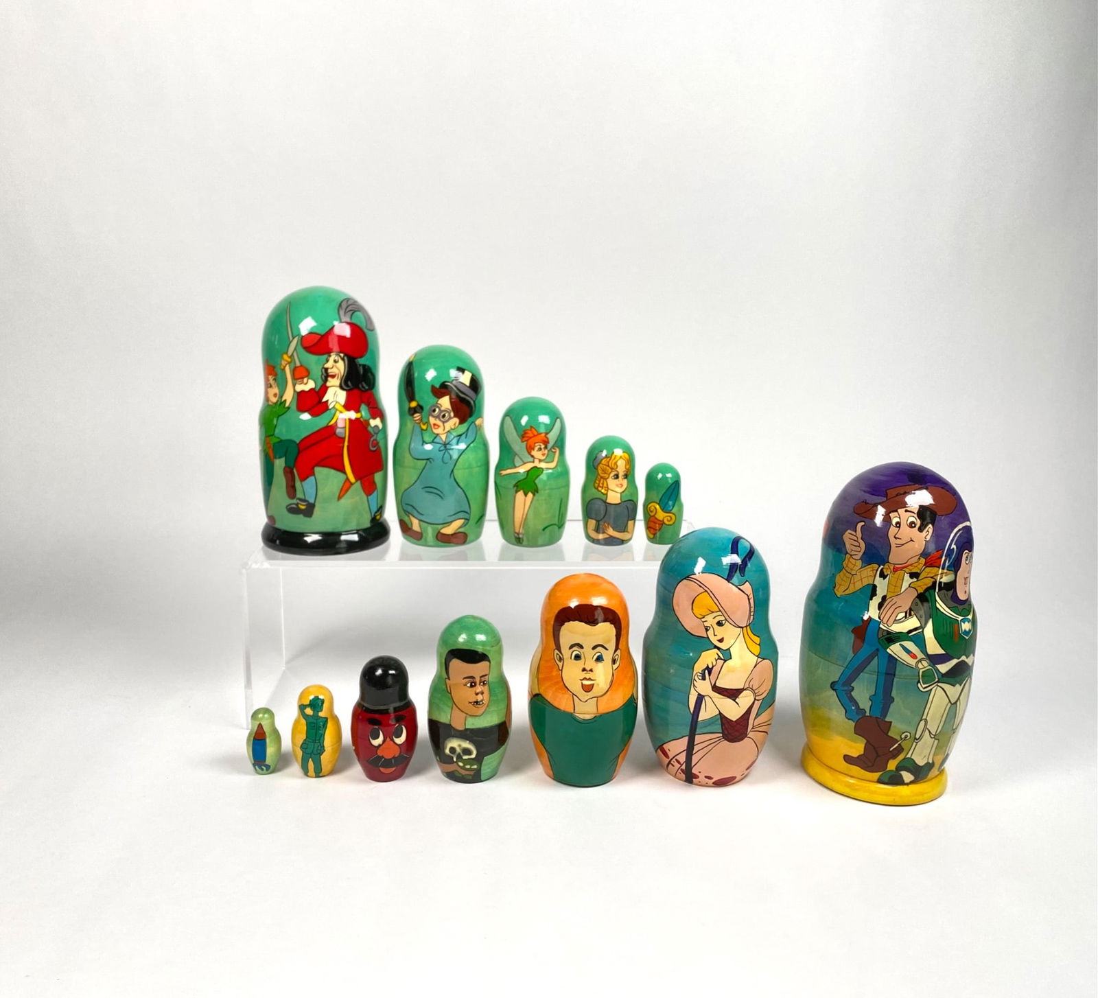 Set of Two Hand-Painted Disney Nesting Dolls (1 of 11)