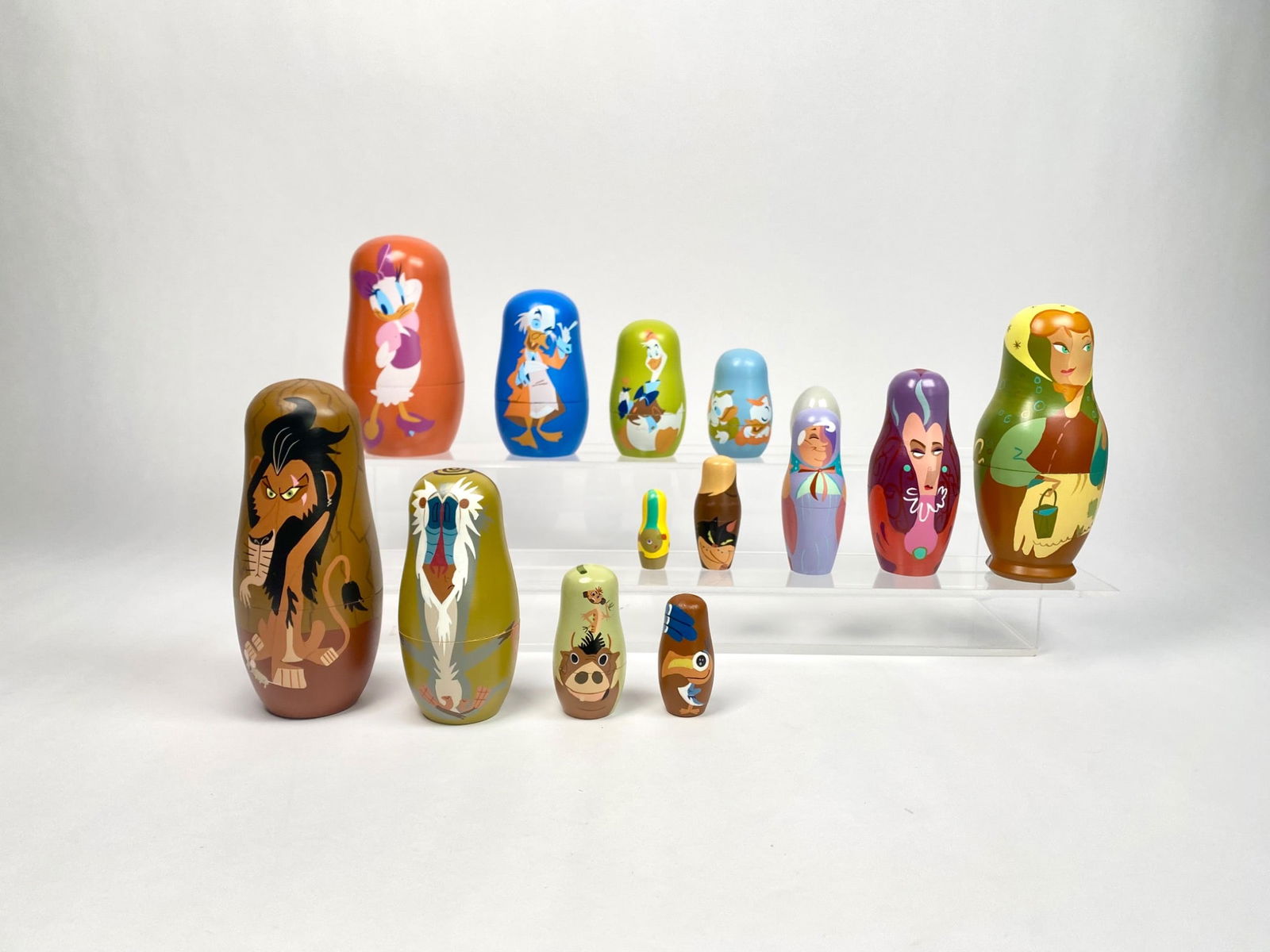 Set of Three Disney Themed Nested Matryoshka Dolls (1 of 12)