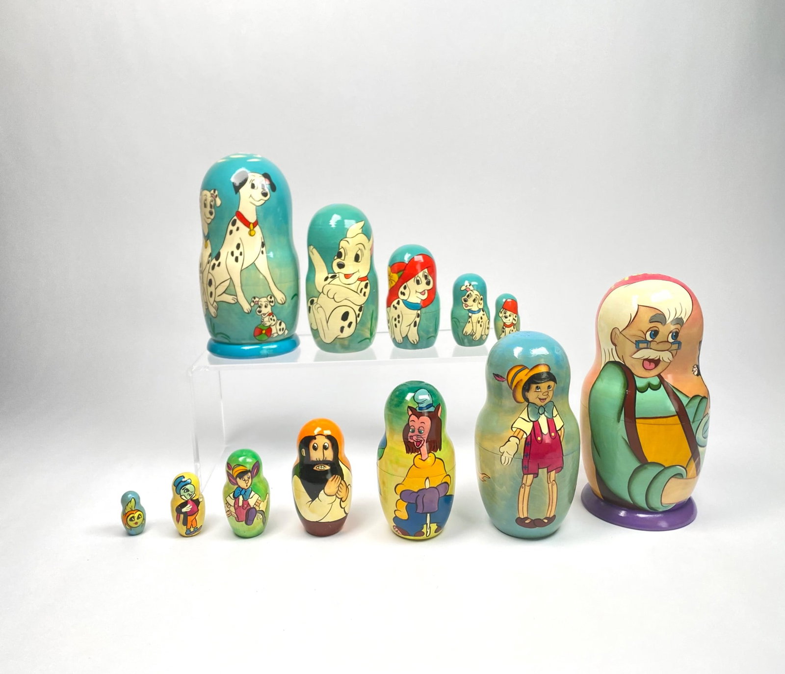 Set of 101 Dalmatians and Pinocchio Nesting Dolls (1 of 11)