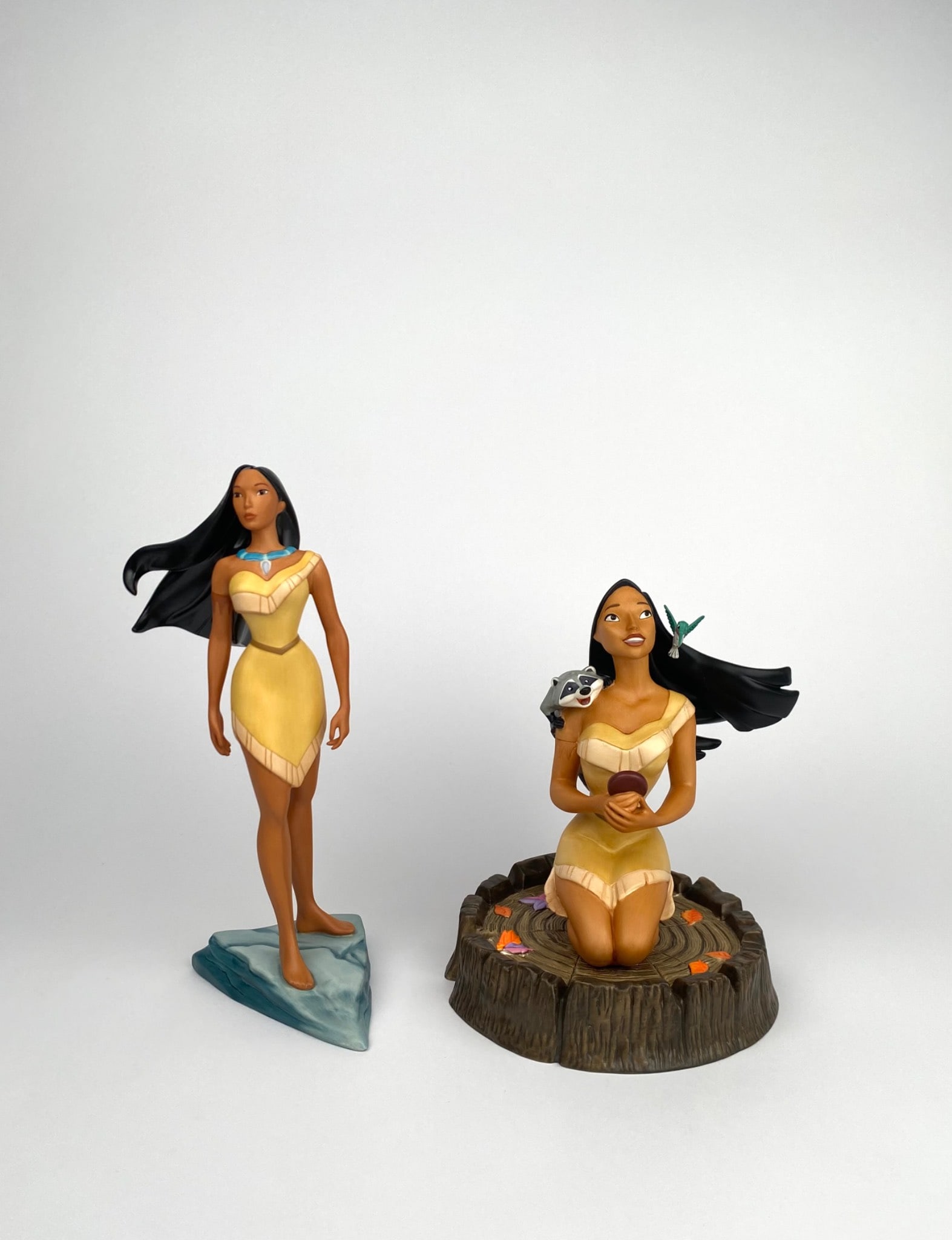Disney Classics Pocahontas Figurines (COAs and Original Boxes): Set of two Disney Pocahontas figurines, including Legendary Beauty and Listen With Your Heart from the Leading Ladies and Tribute Series, respectively. Each figurine is accompanied by a Certificate of