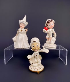 Set of 3 Disney Lenox Figurines (Pinocchio Jiminy Cricket and Fauna)