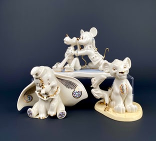 Set of 3 Lenox Disney Porcelain Figurines