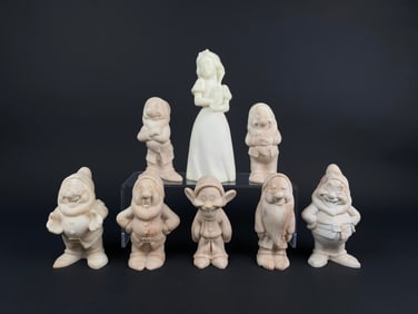Set of Snow White and the Seven Dwarfs Figurines in Cameonyx