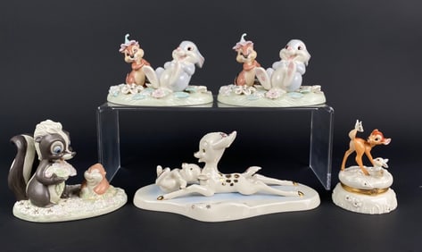 Lenox Disney Showcase Bambi Figurines and Treasure Box Collection