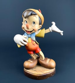 Walt Disney Hand Carved Pinocchio Figurine by ANRI