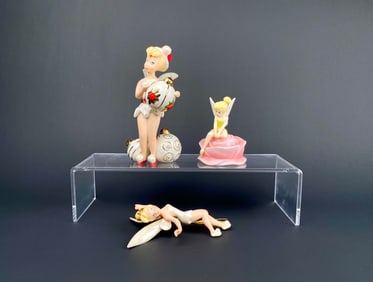 Set of 3 Lenox Disney Tinker Bell Figurines and Ornaments