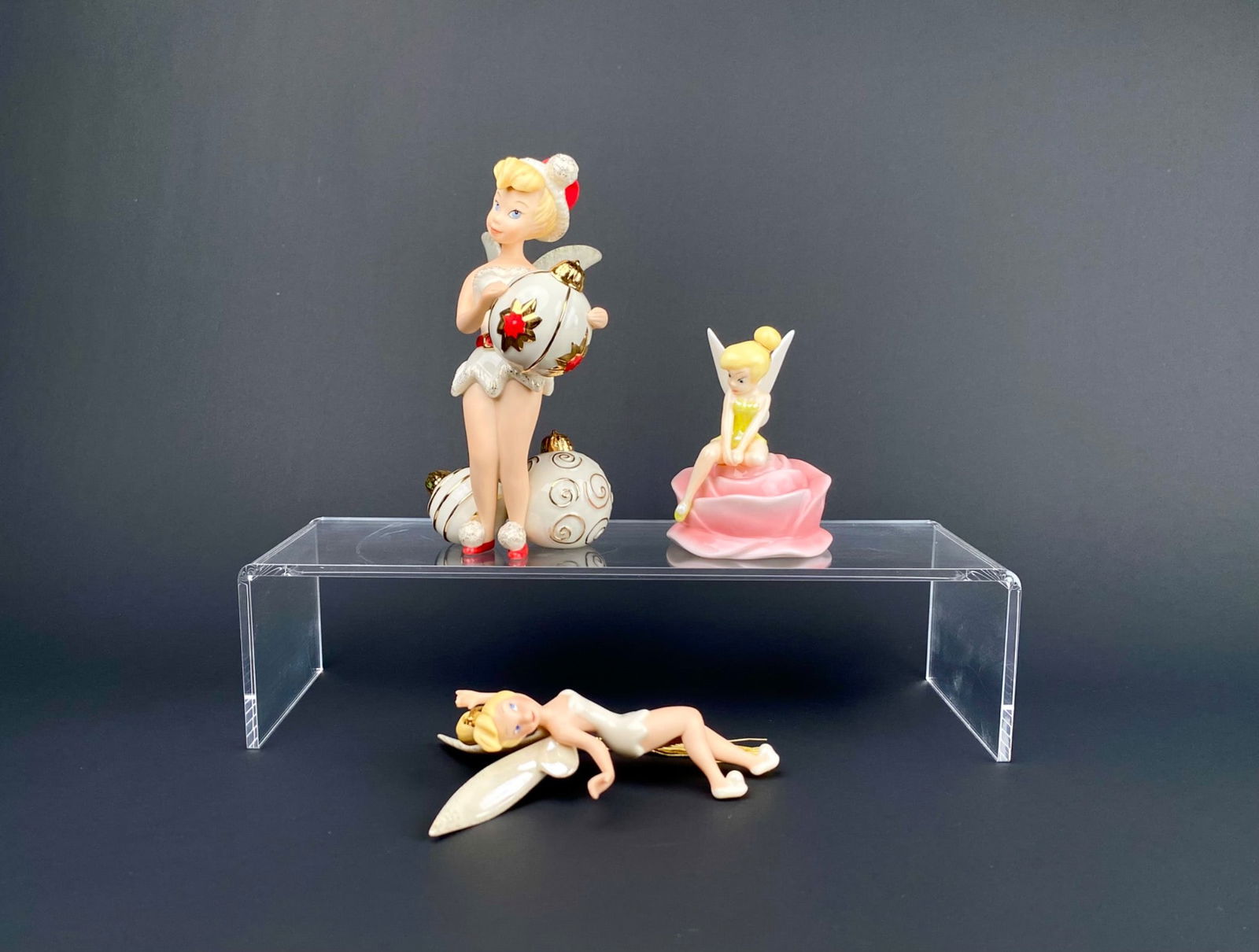 Set of 3 Lenox Disney Tinker Bell Figurines and Ornaments (1 of 12)