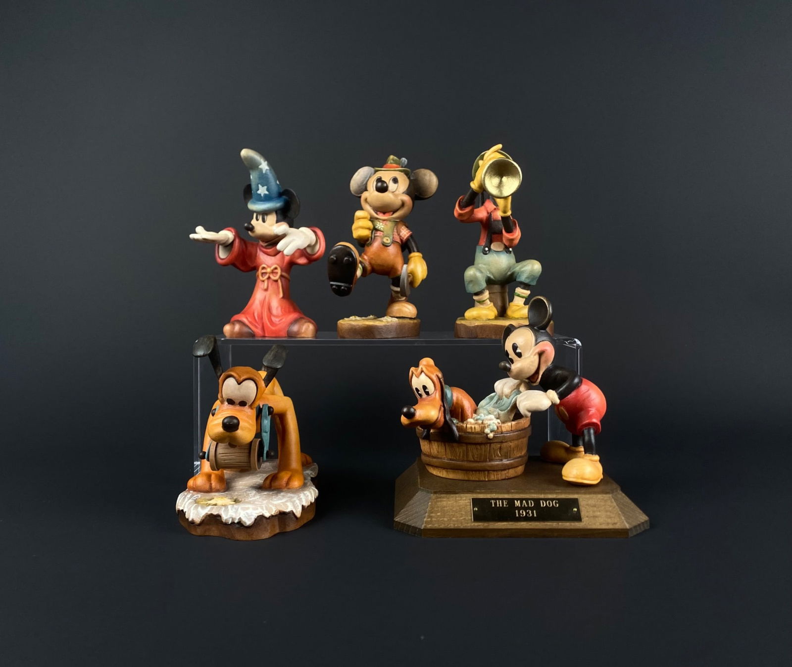 Collection of Walt Disney Hand Carved Figurines by ANRI (1 of 12)
