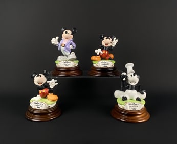 Set of Four Capodimonte Walt Disney Mickey Mouse Figurines?