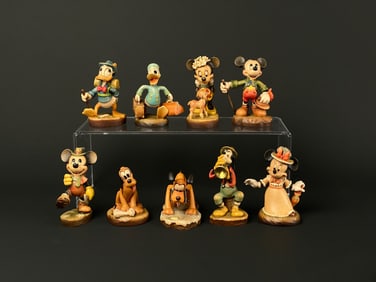 Set of 9 Disney Character Figurines by ANRI