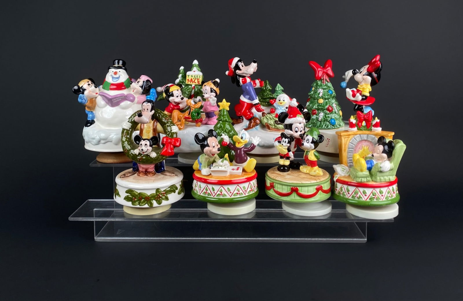 Set of 8 Disney Theme Christmas Musical Figurines by Schmid (1 of 12)